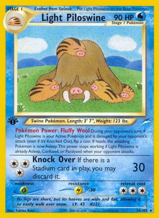 Light Piloswine/105 - Neo Destiny 1st Edition