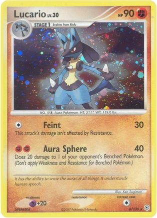 Lucario 6/130 - Diamond and Pearl Reverse Holofoil