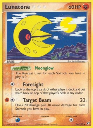 Lunatone/107 - Deoxys Reverse Holofoil