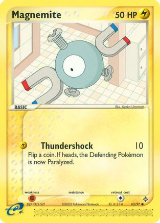 Magnemite - 63/97/97 - Dragon Reverse Holofoil