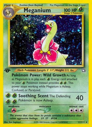 Meganium (11)/111 - Neo Genesis 1st Edition Holofoil