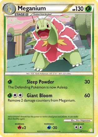 Meganium/123 - HeartGold SoulSilver Reverse Holofoil