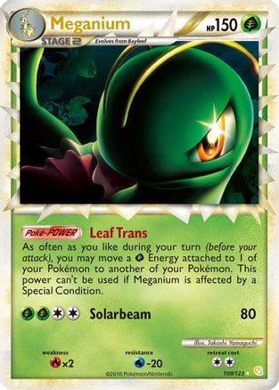 Meganium (Prime)/123 - HeartGold SoulSilver Holofoil