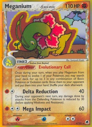 Meganium (Delta Species)/101 - Dragon Frontiers Holofoil