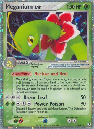 Meganium ex/115 - Unseen Forces Holofoil