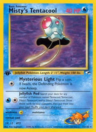 Misty's Tentacool (32) 32/132 - Gym Heroes Unlimited