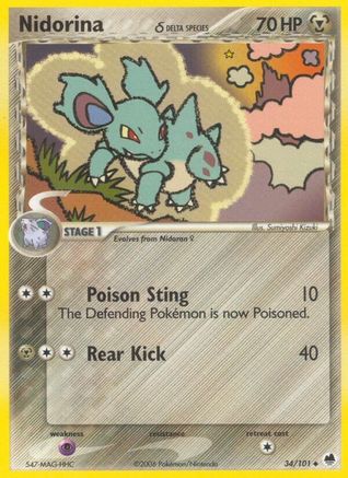 Nidorina (Delta Species)/101 - Dragon Frontiers Reverse Holofoil