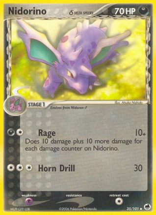 Nidorino (Delta Species)/101 - Dragon Frontiers Reverse Holofoil