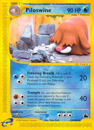 Piloswine (24)/144 - Skyridge Reverse Holofoil