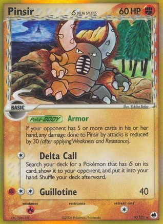 Pinsir (Delta Species)/101 - Dragon Frontiers Reverse Holofoil