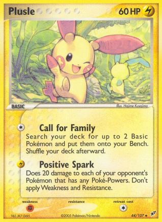 Plusle/107 - Deoxys Reverse Holofoil