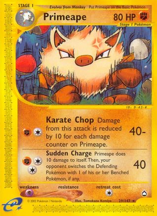 Primeape/147 - Aquapolis Reverse Holofoil