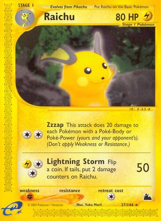 Raichu (27)/144 - Skyridge Reverse Holofoil