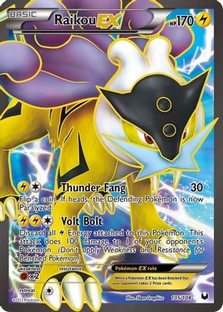 Raikou EX (105 Full Art)/108 - Dark Explorers Holofoil