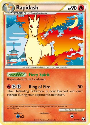 Rapidash/102 - Triumphant Reverse Holofoil