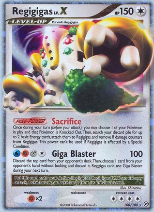 Regigigas LV.X/100 - Stormfront Holofoil
