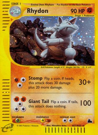 Rhydon (H27)/144 - Skyridge Holofoil