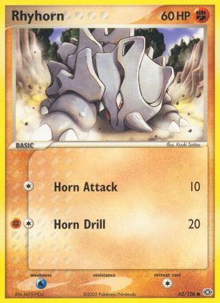 Rhyhorn/106 - Emerald Reverse Holofoil