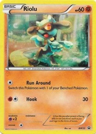 Riolu - BW33 (Cosmos Holo) - Black and White Promos Holofoil