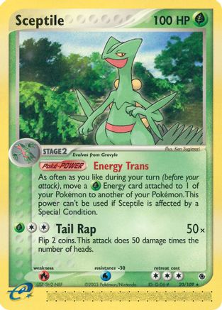 Sceptile - 20/109/109 - Ruby and Sapphire Reverse Holofoil