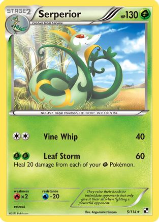 Serperior (5)/114 - Black and White Reverse Holofoil