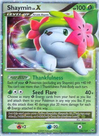 Shaymin Lv.X (Land Forme)/127 - Platinum Holofoil