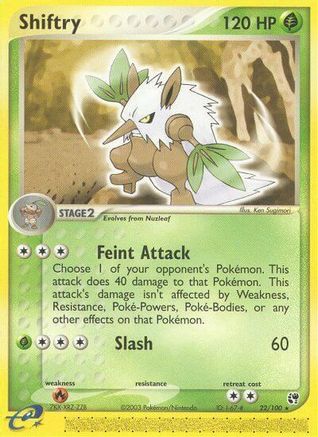 Shiftry - 22/100/100 - Sandstorm Reverse Holofoil