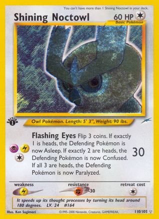 Shining Noctowl/105 - Neo Destiny 1st Edition Holofoil