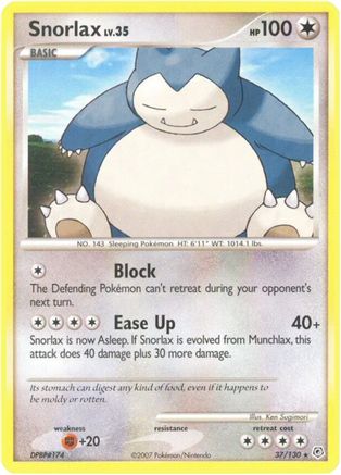 Snorlax 37/130 - Diamond and Pearl