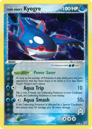 Team Aqua's Kyogre/95 - Team Magma vs Team Aqua Holofoil
