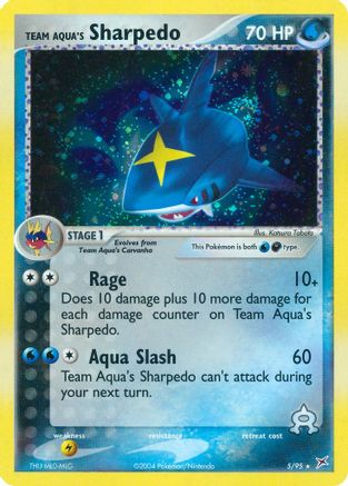 Team Aqua's Sharpedo - 5/95/95 - Team Magma vs Team Aqua Holofoil