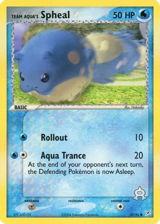 Team Aqua's Spheal - 57/95/95 - Team Magma vs Team Aqua Reverse Holofoil