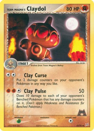 Team Magma's Claydol - 33/95/95 - Team Magma vs Team Aqua Reverse Holofoil