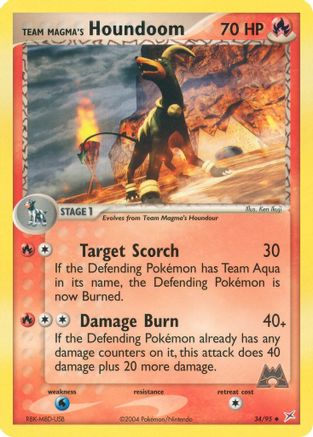 Team Magma's Houndoom - 34/95 34/95 - Team Magma vs Team Aqua
