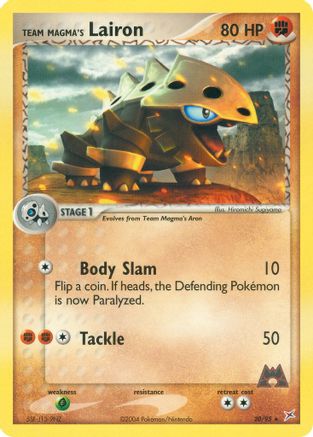 Team Magma's Lairon - 20/95/95 - Team Magma vs Team Aqua Reverse Holofoil