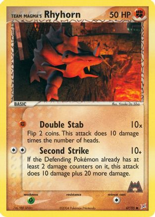 Team Magma's Rhyhorn - 67/95/95 - Team Magma vs Team Aqua