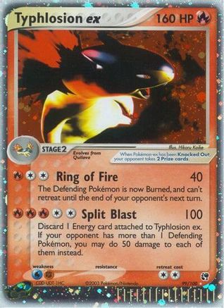 Typhlosion ex/100 - Sandstorm Holofoil