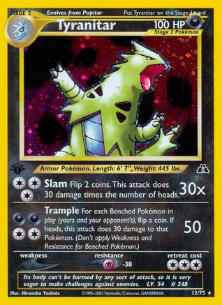 Tyranitar (12)/75 - Neo Discovery Unlimited Holofoil