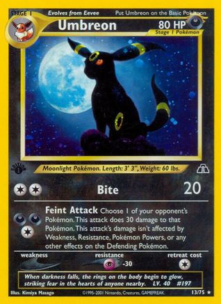 Umbreon (13)/75 - Neo Discovery 1st Edition Holofoil