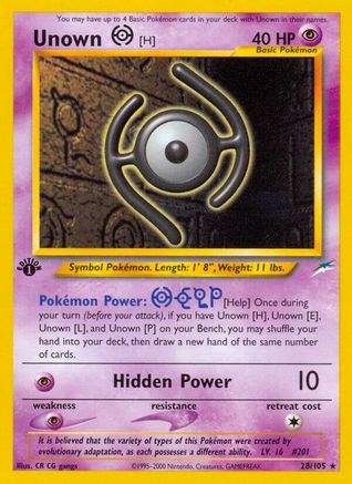Unown [H]/105 - Neo Destiny Unlimited