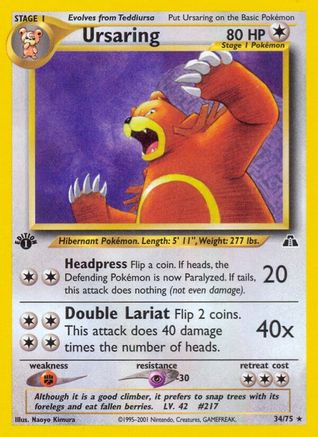 Ursaring (34) 34/75 - Neo Discovery Unlimited