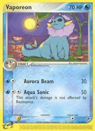Vaporeon/100 - Sandstorm Reverse Holofoil