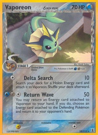 Vaporeon (Delta Species)/113 - Delta Species Reverse Holofoil