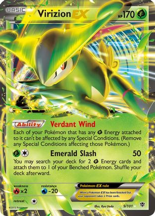 Virizion EX/101 - Plasma Blast Holofoil
