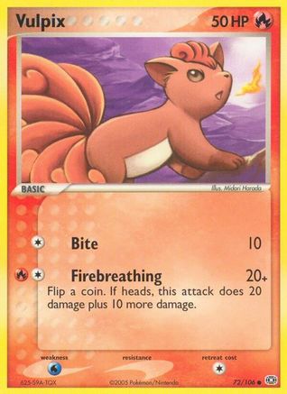 Vulpix/106 - Emerald Reverse Holofoil