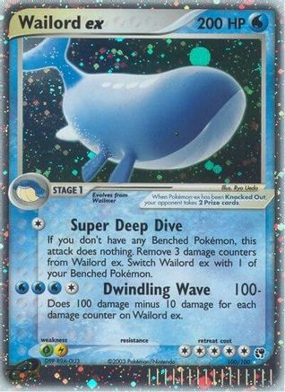 Wailord ex/100 - Sandstorm Holofoil