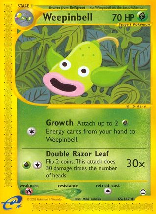 Weepinbell/147 - Aquapolis Reverse Holofoil