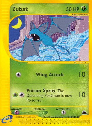 Zubat (118)/144 - Skyridge Reverse Holofoil