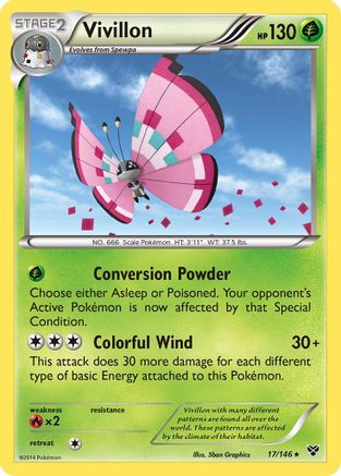 Vivillon (Meadow [Pink])/146 - XY Base Set Holofoil