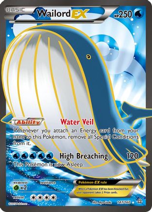 Wailord EX (147 Full Art) 147/160 - XY  Primal Clash Holofoil